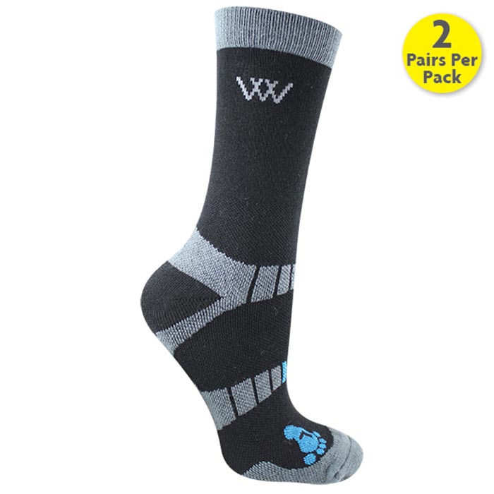 WoofWear Bamboo Short Socks Black (2Pack)