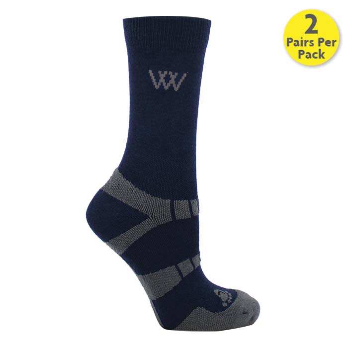 Woof Wear Bamboo Short Sock Navy Pk2