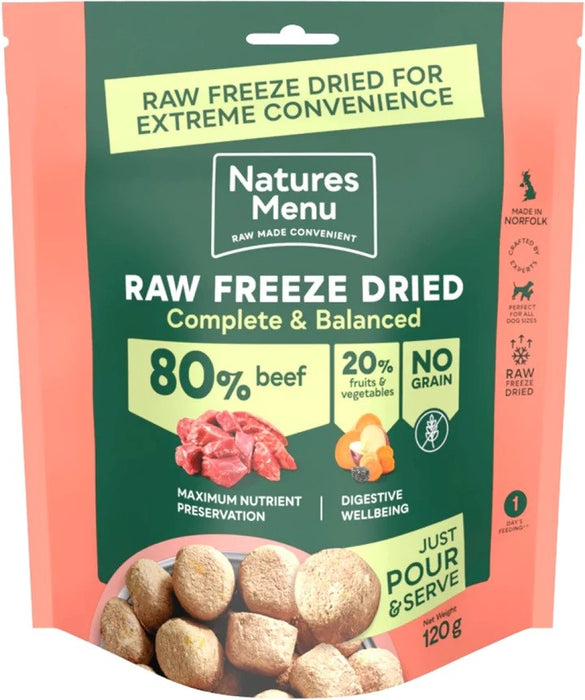 Natures Menu Freeze Dried Dinner Beef 120g