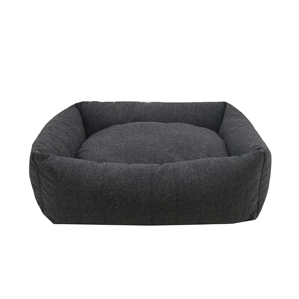 Grey Felt Memory Foam Box Bed