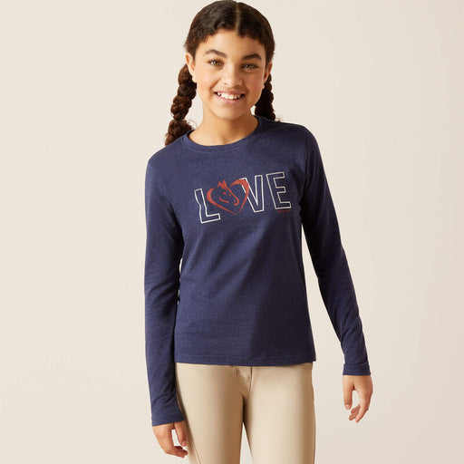 Ariat Youth Navy Love Long Sleeve Tee