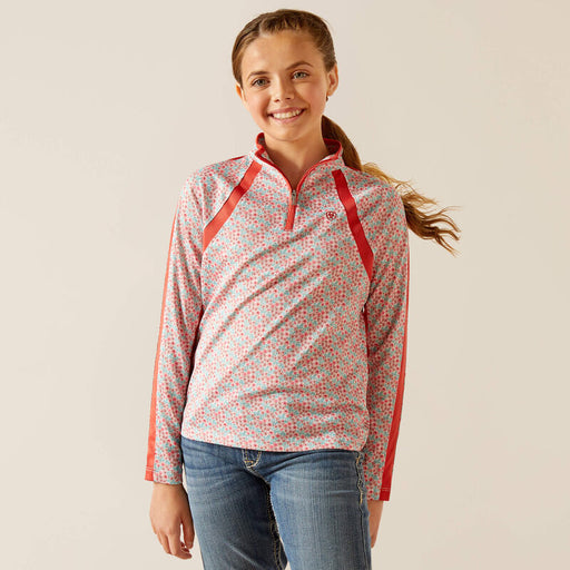 Ariat Youth Sunstopper 3.0 Quarter Zip Base Petals