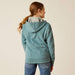 Ariat Youth Logo Full Zip Hoodie Atlantic