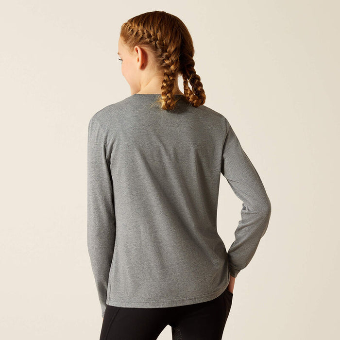 Ariat Youth Champion Pony Long Sleeved T-Shirt Grey