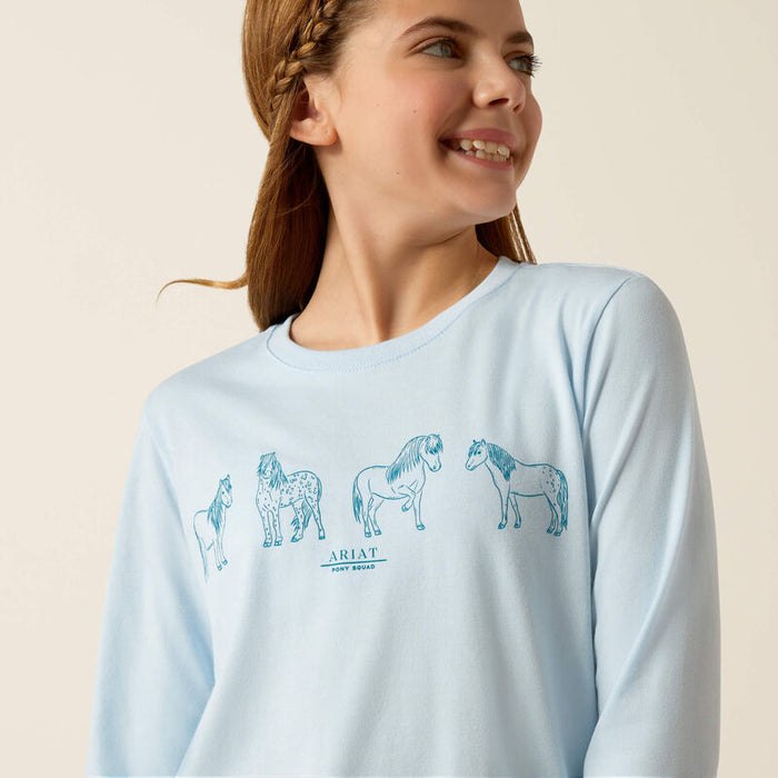 Ariat Youth Pony Squad T-Shirt Cerulean Heather