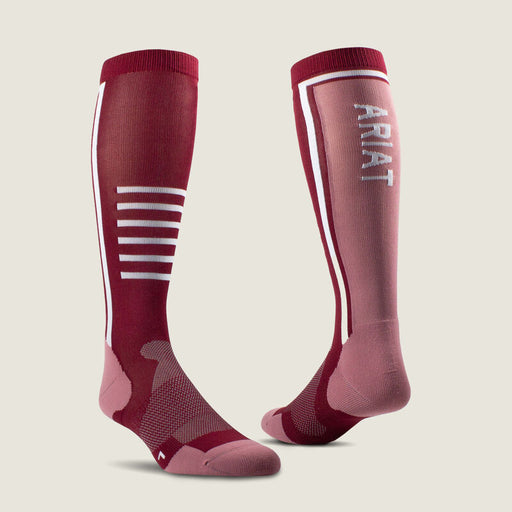 AriatTEK Slimline Performance Socks Port and Mauve