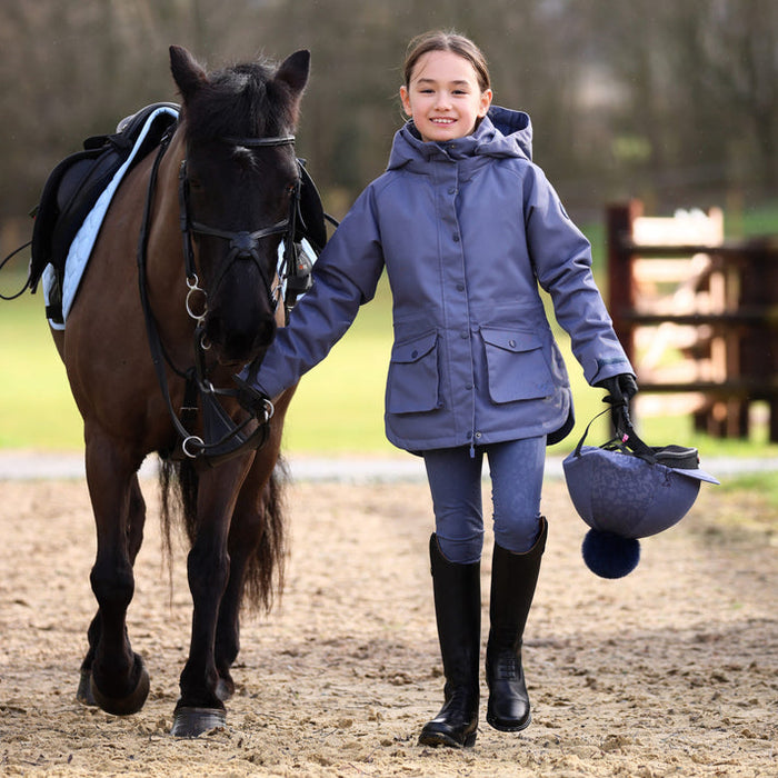 Aubrion Young Rider Shield Riding Tights Blue