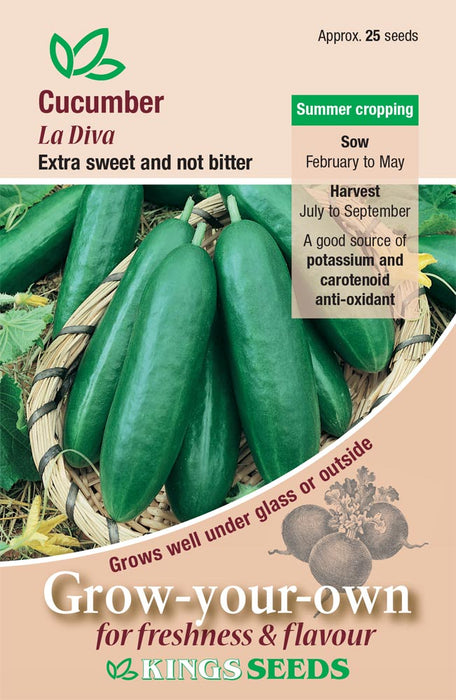 Kings Seeds Cucumber La Diva Seeds