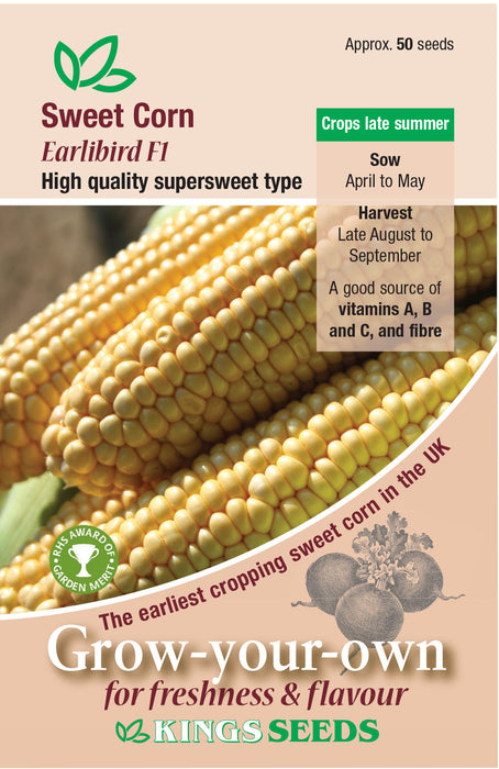 Kings Seeds Sweet Corn Earlybird F1 Seeds