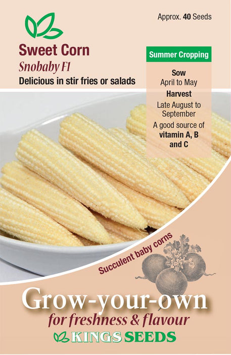 Kings Seeds Sweet Corn Snobaby F1 Seeds