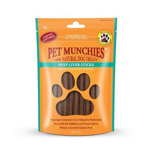 Pet Munchies Beef Liver Sticks Dog Treats 90g