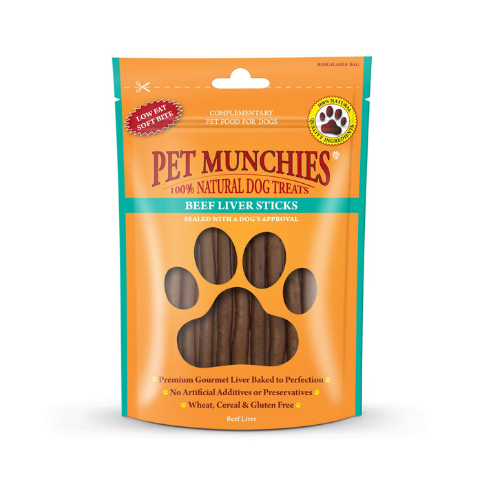 Pet Munchies Beef Liver Sticks Dog Treats 90g