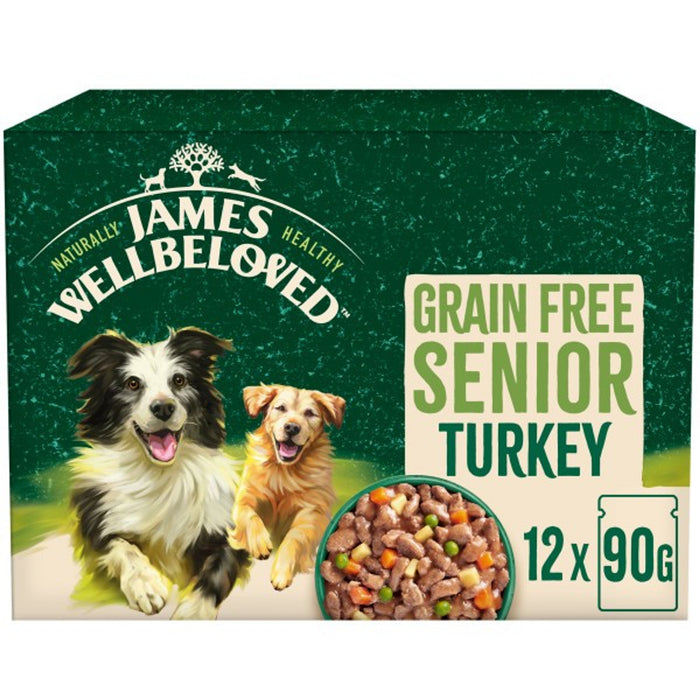 James Wellbeloved Senior Turkey Grain Free Pouch 12x90g