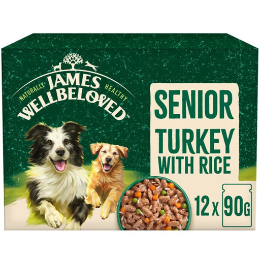 James Wellbeloved Senior Dog Turkey Pouch 12x90g