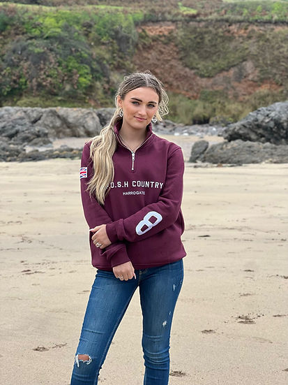 P.O.S.H Country Tidal Quarter Zip Ruby Port