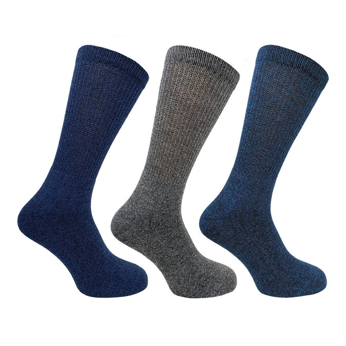 Bramble All Terrain Bamboo Sock 6-11 Blue & Grey 3pk