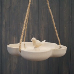 Earthy Sustainable Bird Bath Natural