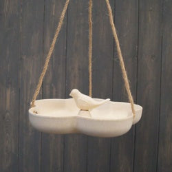 Earthy Sustainable Bird Bath Natural