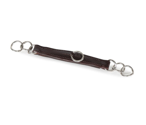 Gara Leather Curb Chain Full Brown