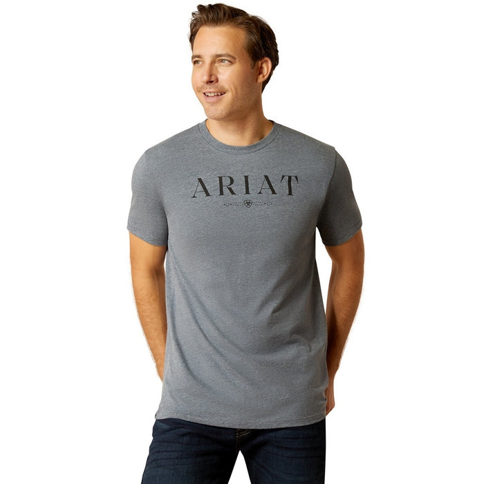 Ariat Black & White Logo Short Sleeve T-Shirt Heather