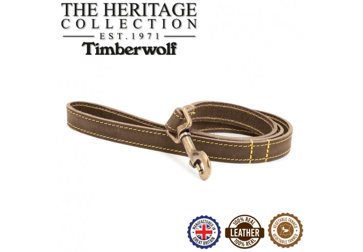 Ancol Heritage Collection Timberwolf Leather Dog Lead Sable