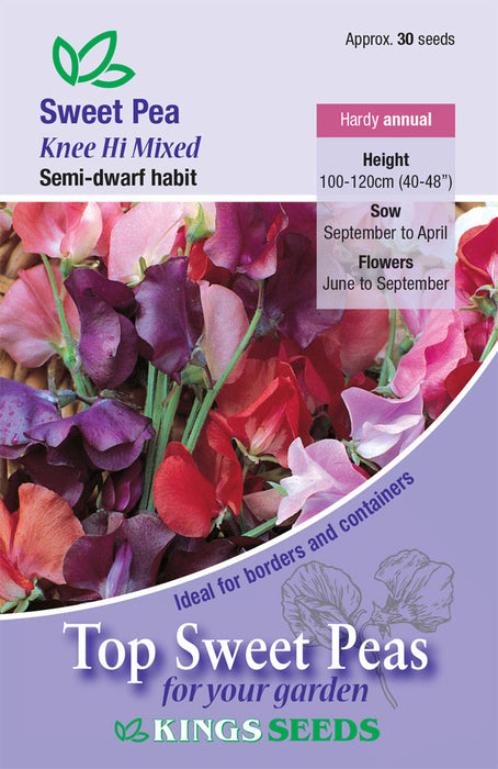 Kings Seeds Sweet Pea Knee High Mix Seeds