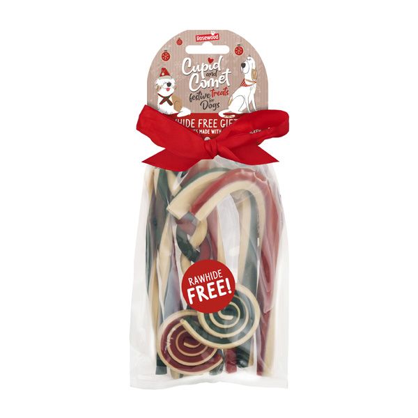 Rosewood Xmas Rawhide Free Dog Gift Bag 280g