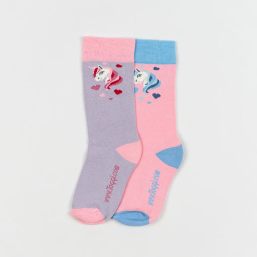 Toggi Childrens Unicorn 2 Pack Socks Lilac Size 10-3 — Welland Valley ...