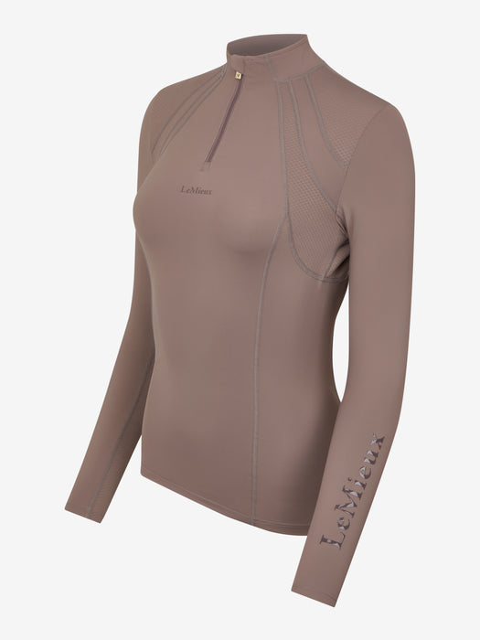 LeMieux Mia Mesh Walnut Base Layer Long Sleeve