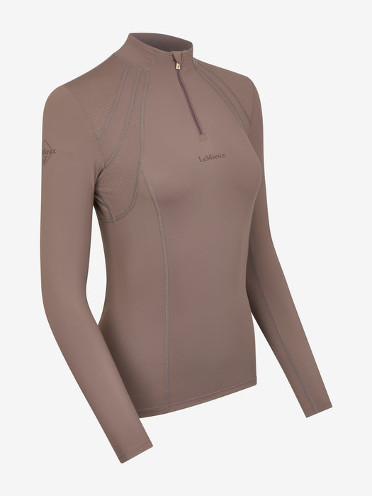 LeMieux Mia Mesh Walnut Base Layer Long Sleeve