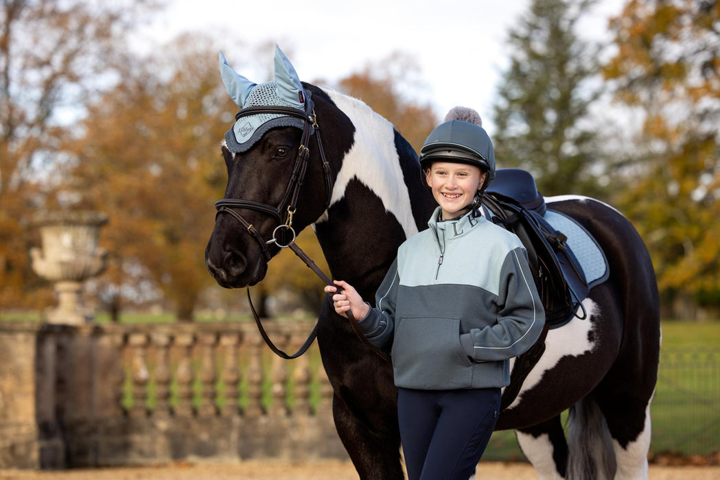 LeMieux Young Rider Kate Quarter Zip Sweat Petrol