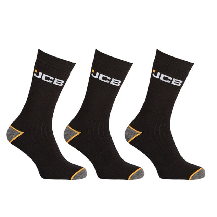 JCB Outdoor Activity Black Sock 3pk