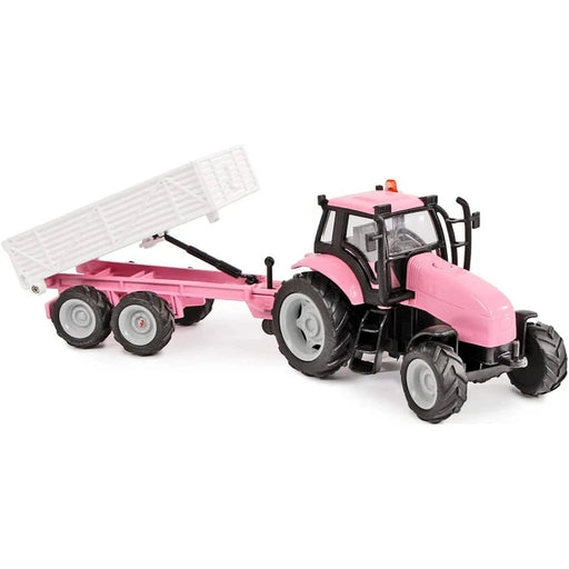 Pink Tractor With Trailer (With Lights And Sound)