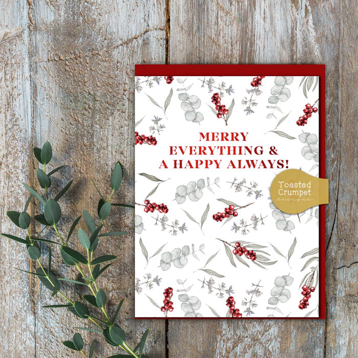 Toasted Crumpet Christmas Merry Everything Mini Card