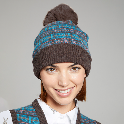 Toggi Maddox Knitted Hat Teal & Mink