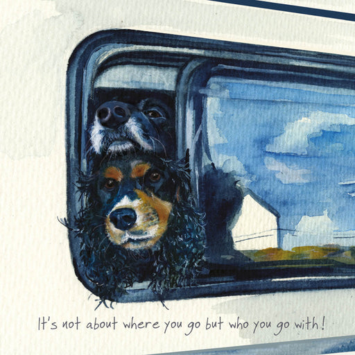 Little Dog Laughed Dogs And Camper Van Card