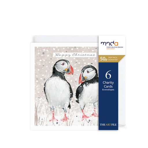 The Art File Christmas Puffins Pack-6 Charity Cards