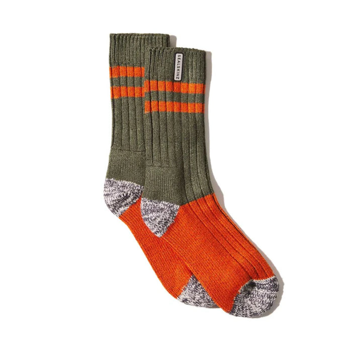 Sealskinz Cawston Mid Length Bamboo Sock Olive