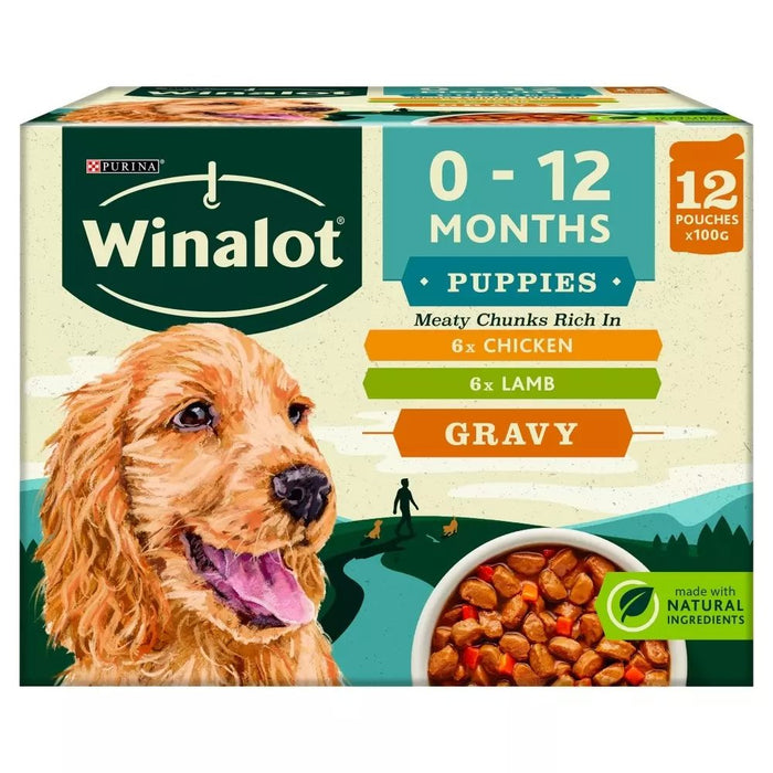 Winalot Pouch Puppy Meaty Chunks in Gravy 12x100g