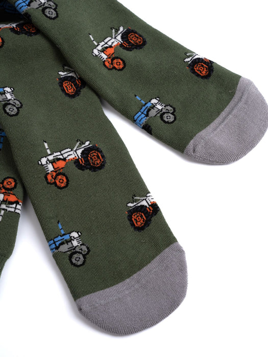 Funky Welly Sock Retro Tractor