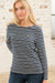 Lighthouse Causeway Long Sleeve Top Navy Stripe