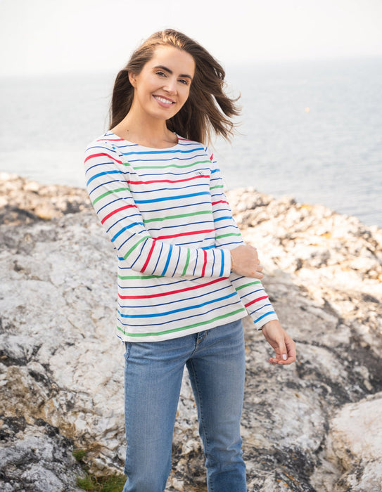 Lighthouse Causeway Long Sleeve Breton Top Top Seagrass