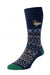 HJS Animal Fairisle Sock 6-11 Navy