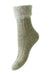 HJ Fluffy Top Cable Sock 4-7 Grey