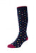 HJS Spot Welly Sock 4-7 Navy