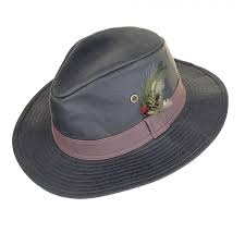 Heather Rambler Wax Trilby Hat Olive Small