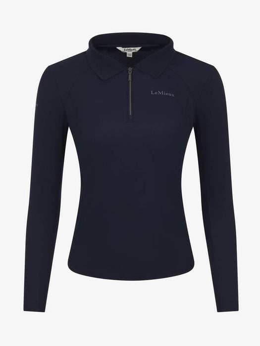 LeMieux Sport Polo Shirt Navy Long Sleeve