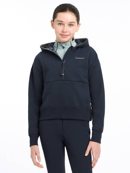 LeMieux Young Rider Hettie Half Zip Hoodie Navy