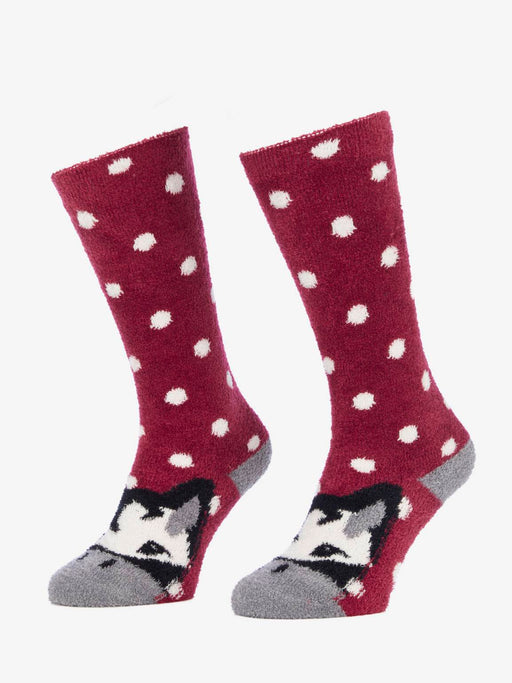 LeMieux Fluffy Adult Socks Razzle