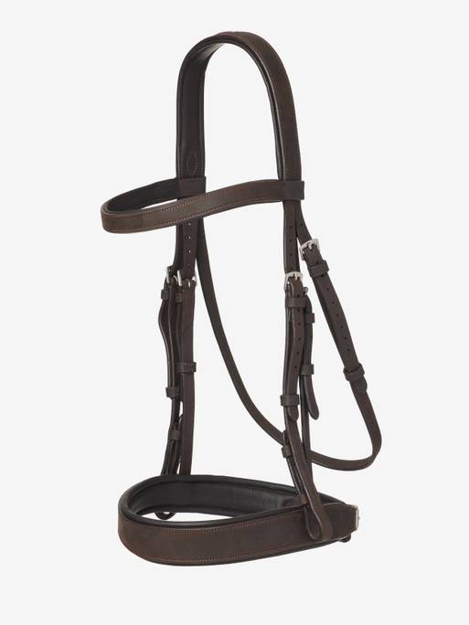 LeMieux Flat Hunter Bridle Havanna & Silver